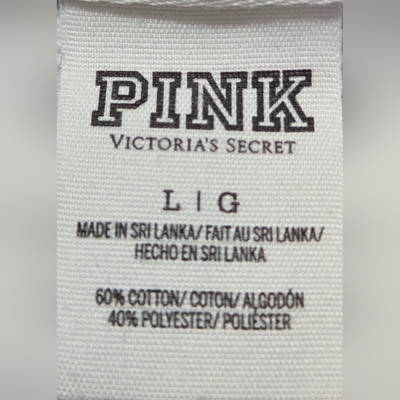 PINK Victoria's Secret Large Vintage Spellout Tropical Full Zip Hoodie - Picture 5 of 5